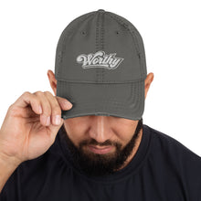 Load image into Gallery viewer, Worthy Distressed Dad Hat
