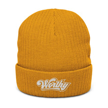 Load image into Gallery viewer, Worthy Ribbed knit beanie
