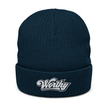 Load image into Gallery viewer, Worthy Ribbed knit beanie
