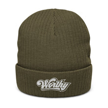 Load image into Gallery viewer, Worthy Ribbed knit beanie
